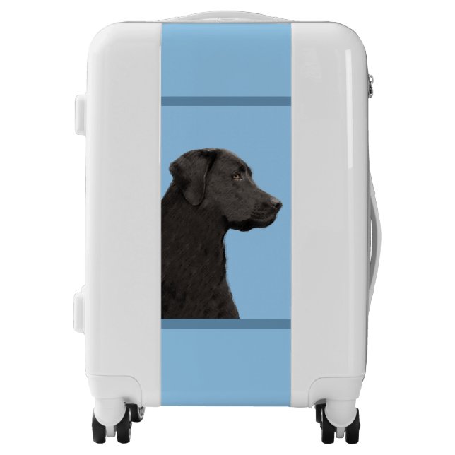 Labrador Retriever Black Painting Original Dog Art Luggage (Front)