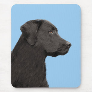 Labrador Retriever Black Painting Original Dog Art Mouse Pad