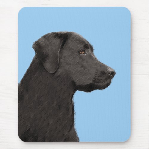 Labrador Retriever Black Painting Original Dog Art Mouse Pad