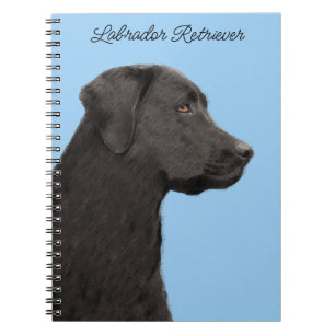 Labrador Retriever Black Painting Original Dog Art Notebook