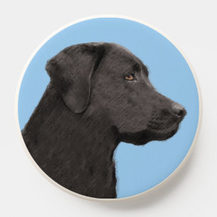 Labrador Retriever Black Painting Original Dog Art PopSocket