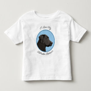 Labrador Retriever Black Painting Original Dog Art Toddler T-shirt