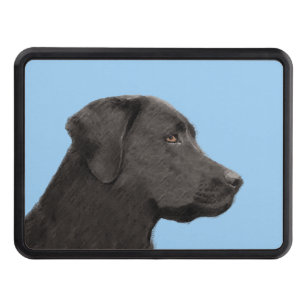 Labrador Retriever Black Painting Original Dog Art Trailer Hitch Cover