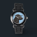 Labrador Retriever Black Painting Original Dog Art Watch<br><div class="desc">Black Labrador Retriever dog portrait, original painting. We specialize in cute and funny original art. Buy this for yourself or as a great gift for your Labrador Retriever loving friends. Be creative - click on CUSTOMIZE to add/remove/change text, resize the picture, change colors or anything else the customization tool will...</div>
