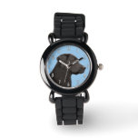 Labrador Retriever Black Painting Original Dog Art Watch
