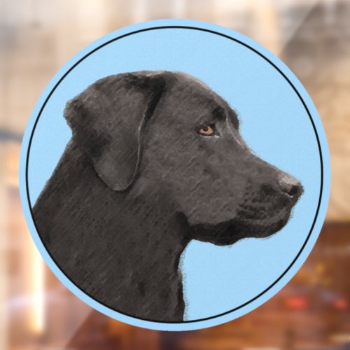 Labrador Retriever Black Painting Original Dog Art Window Cling