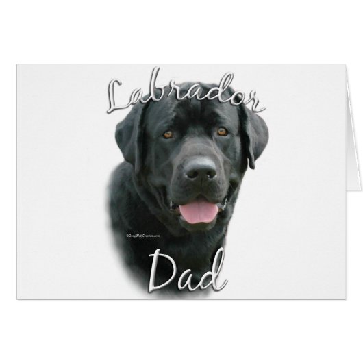 Labrador Retriever (blk) Dad 2 Cards (Front Horizontal)