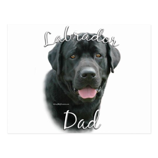 Labrador Retriever (blk) Dad 2 Postcard