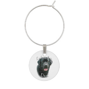 Labrador Retriever (blk) Dad 2 Wine Charm