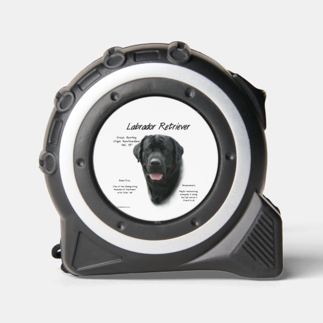 Labrador Retriever (blk) History Design Tape Measure (Front)