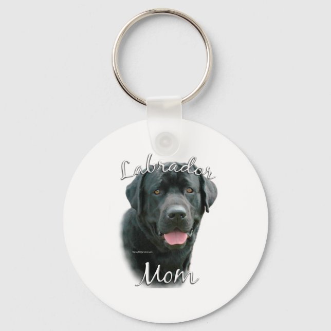 Labrador Retriever (blk) Mom 2 Keychain (Front)