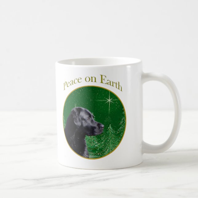 Labrador Retriever (blk) Peace Coffee Mug (Right)