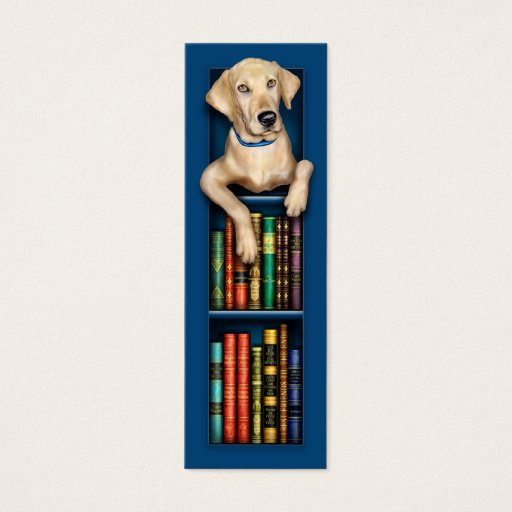 Customizable Labrador Retriever Blue Bookmark Business Card Templates