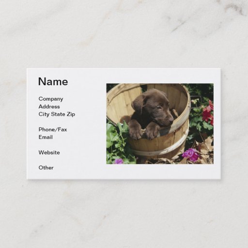 Customizable Labrador Retriever Business Card