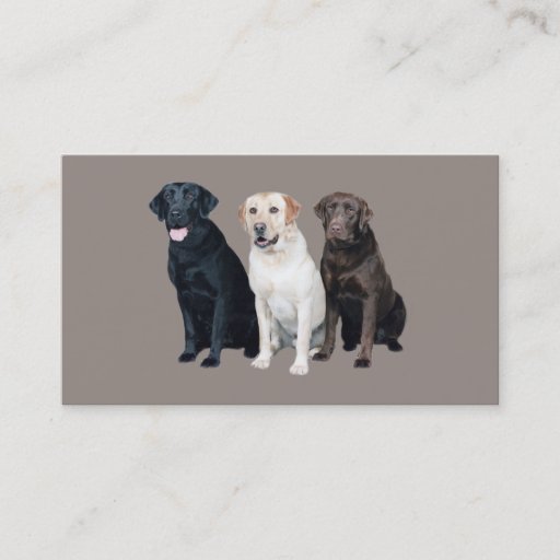 Customizable Labrador Retriever Business Card
