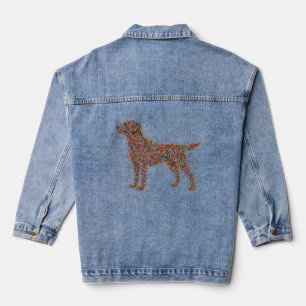 Labrador Retriever Butterfly Silhouette Dog Lover Denim Jacket