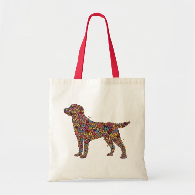 Labrador Retriever Butterfly Silhouette | Dog Mama Tote Bag (Front)