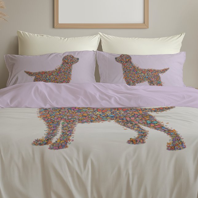 Labrador Retriever Butterfly Silhouette Reversible Pillow Case (Creator Uploaded)