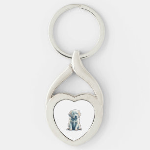 Labrador Retriever Calm Puppy Keychain