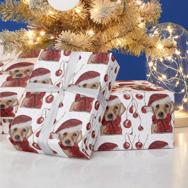 Labrador Retriever  Canvas Print Wrapping Paper (Holidays)