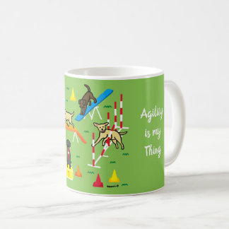 Labrador Retriever Cartoon Dog Agility Coffee Mug