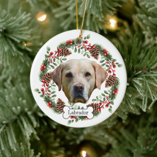 labrador retriever ceramic ornament