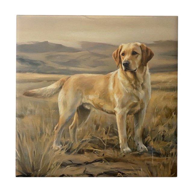 Labrador Retriever Ceramic Tile (Front)