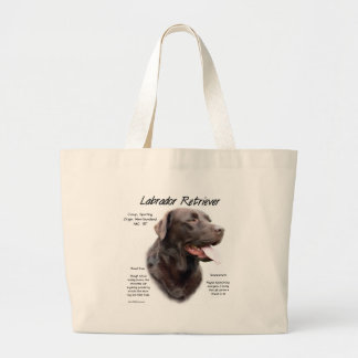 Labrador Retriever (chocolate) History Design Large Tote Bag