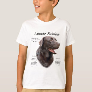 Labrador Retriever (chocolate) History Design T-Shirt