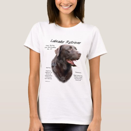 Labrador Retriever (chocolate) History Design T-Shirt