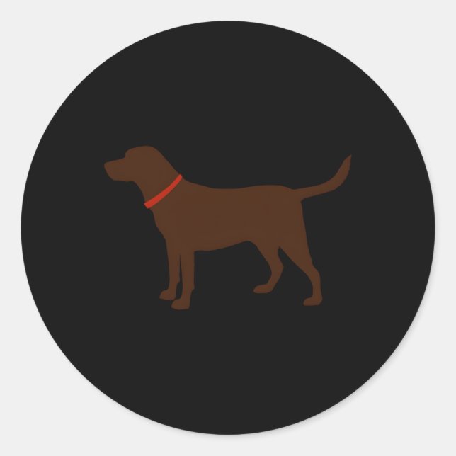 Labrador Retriever Chocolate Lab Classic Round Sticker (Front)