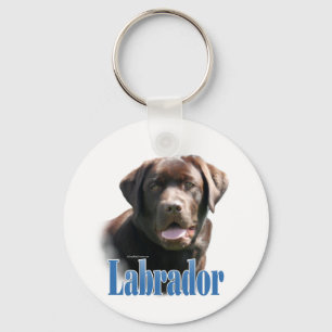 Labrador Retriever (chocolate) Name Keychain