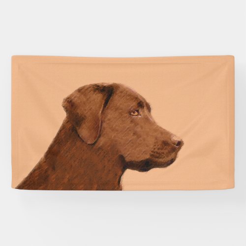 Labrador Retriever Chocolate Painting _ Dog Art Banner