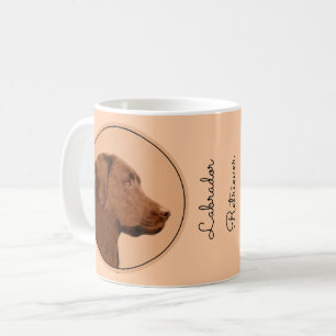 Labrador Retriever (Chocolate) Painting - Dog Art Coffee Mug