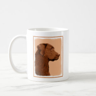 Labrador Retriever (Chocolate) Painting - Dog Art Coffee Mug