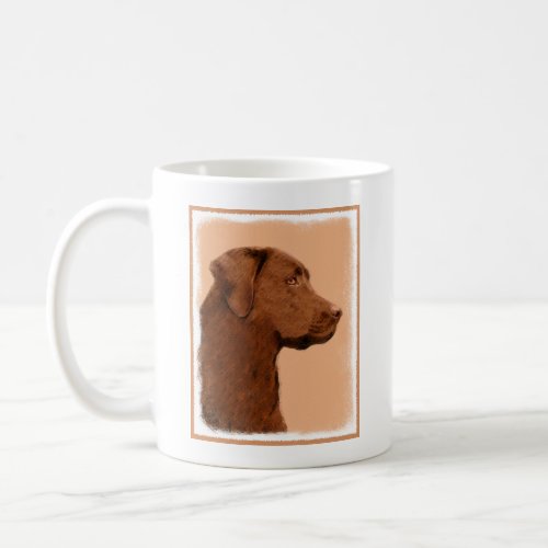 Labrador Retriever Chocolate Painting _ Dog Art Coffee Mug