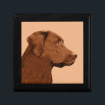 Labrador Retriever (Chocolate) Painting - Dog Art Gift Box<br><div class="desc">Chocolate Labrador Retriever dog portrait, original painting. We specialize in cute and funny original art. Buy this for yourself or as a great gift for your Labrador Retriever loving friends. Be creative - click on CUSTOMIZE to add/remove/change text, resize the picture, change colors or anything else the customization tool will...</div>