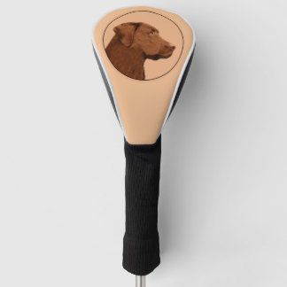 Labrador Retriever (Chocolate) Painting - Dog Art Golf Head Cover