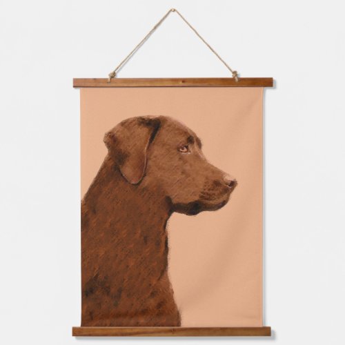 Labrador Retriever Chocolate Painting _ Dog Art Hanging Tapestry