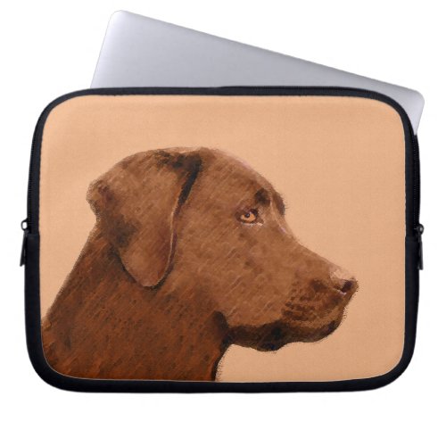 Labrador Retriever Chocolate Painting _ Dog Art Laptop Sleeve
