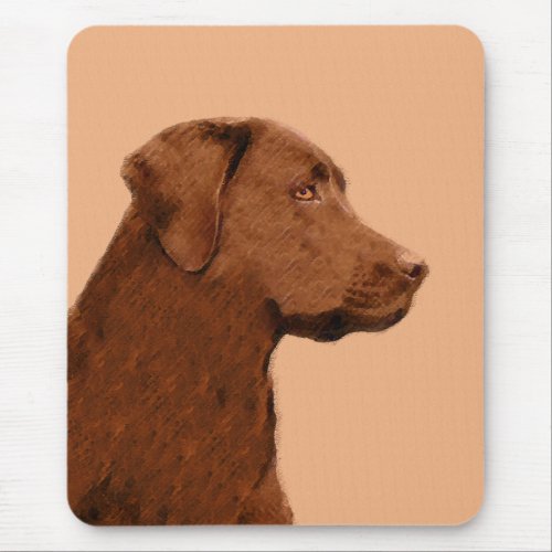 Labrador Retriever Chocolate Painting _ Dog Art Mouse Pad