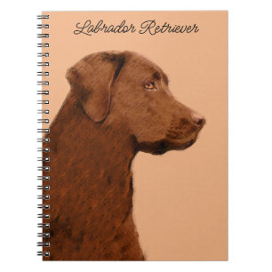 Labrador Retriever (Chocolate) Painting - Dog Art Notebook