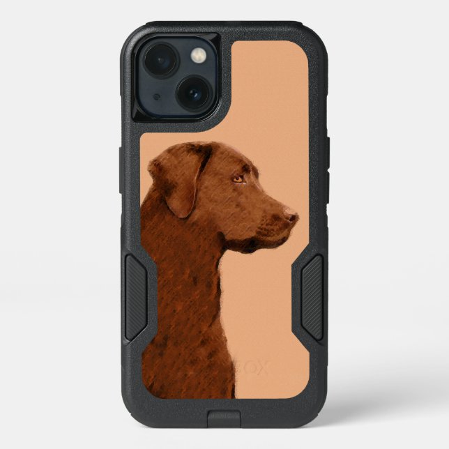 Labrador Retriever (Chocolate) Painting - Dog Art Otterbox iPhone Case (Back)