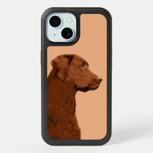 Labrador Retriever Chocolate Painting _ Dog Art iPhone 15 Case