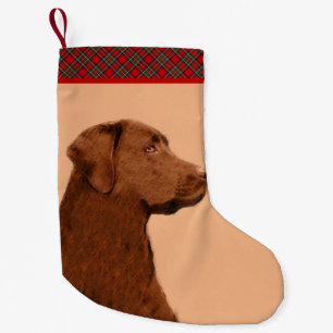 Labrador Retriever (Chocolate) Painting - Dog Art Small Christmas Stocking