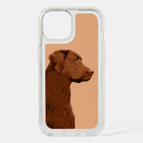 Labrador Retriever Chocolate Painting _ Dog Art iPhone 15 Case