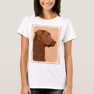 Labrador Retriever (Chocolate) Painting - Dog Art T-Shirt