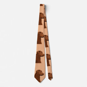 Labrador Retriever (Chocolate) Painting - Dog Art Tie