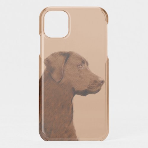 Labrador Retriever Chocolate Painting _ Dog Art iPhone 11 Case