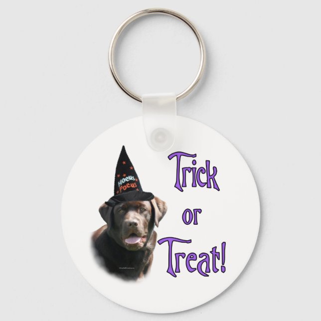 Labrador Retriever (chocolate)Trick Keychain (Front)